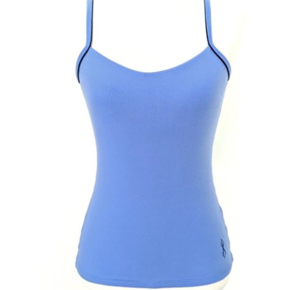 FILA Sport size Small GUC Light Blue Logo Gym Yoga Sports Workout Top